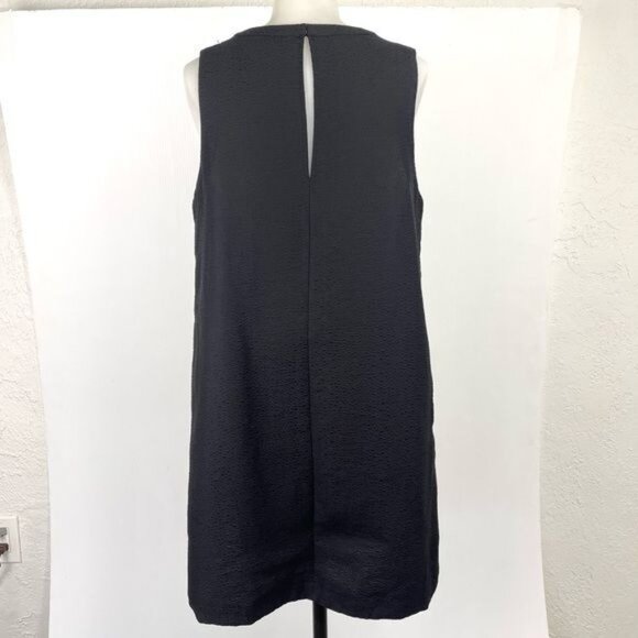 Robert Rodriguez shift mini dress/tunic Black Sleeveless Silver Side Zippers 6 - Picture 9 of 11